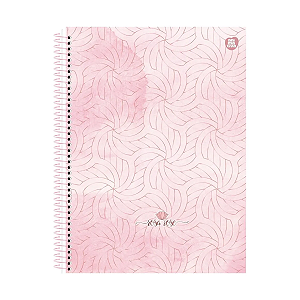 Caderno Espiral Universitário Capa dura 10Mat/160FLS Rosa Rose Animativa