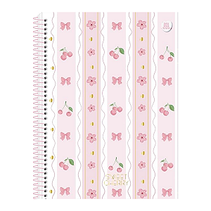 Caderno Espiral Capa dura Universitário Sweet Cherry 10Mat/160fls Animativa