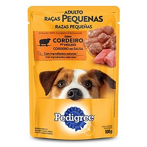 PEDIGREE® Sachê Adulto Raças Pequenas Sabor Cordeiro ao Molho