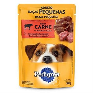 PEDIGREE® Sachê Adulto Raças Pequenas Sabor Carne ao Molho