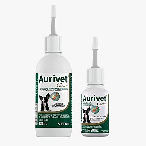 Aurivet® Clean Solução para limpeza otológica.