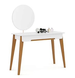 Penteadeira Tifanny Espelho Giratório Branco Soft/Eco Wood - Matic Móveis