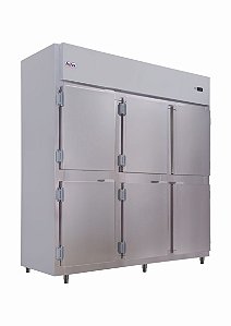 Geladeira/Refrigerador Comercial Inox 6 Portas Cegas RF-067 Frilux - 220V