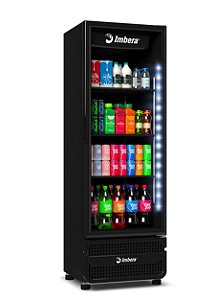 Refrigerador Vertical 454 Litros Porta de Vidro Full Black Bivolt Imbera