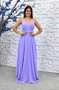 Vestido Amabel longo lilás