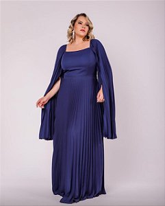 Vestido Armênia azul marinho