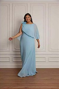 Vestido Moçambique azul serenity + Clutch Brinde