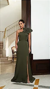 Vestido Floripa verde oliva