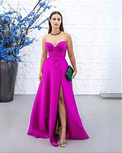 Vestido Jasmine rosa fúcsia