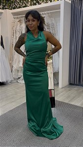 Vestido Delilah verde bandeira