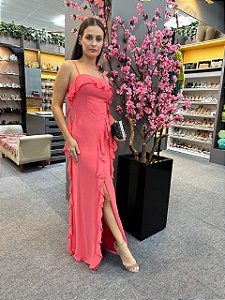Vestido Flora coral