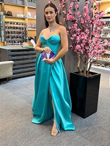 Vestido Rhonda tiffany + Clutch Brinde