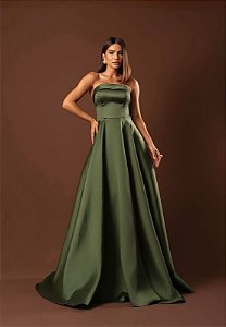Vestido Maya verde oliva