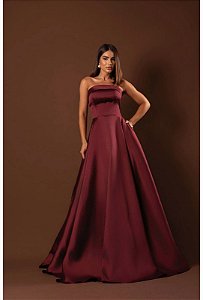 Vestido Maya marsala