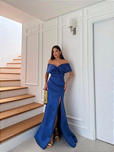 Vestido Caroline azul royal + Clutch Brinde