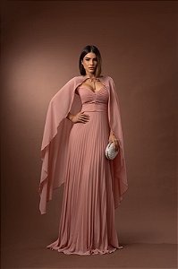Vestido Jaque rose + Clutch Brinde