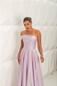 Vestido Ylina Lilás + Clutch Brinde