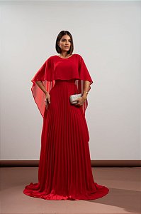 Vestido Veyra Vermelho + Clutch Brinde