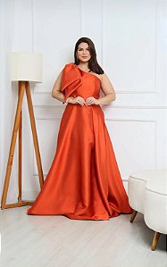 Vestido Lunel Terracota + Clutch Brinde