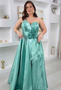 Vestido Loren Azul Tifanny + Clutch Brinde