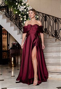 Vestido Isolde Marsala + Clutch Brinde