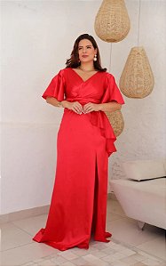 Vestido Lummê Vermelho + Clutch Brinde