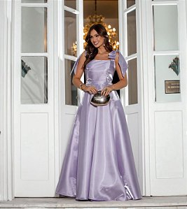 Vestido Kaely Lilás + Clutch Brinde