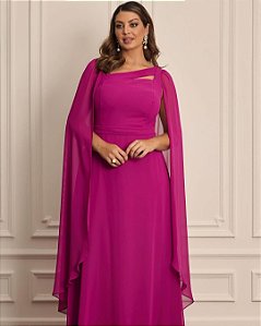 Vestido Anuska fucsia + Clutch brinde