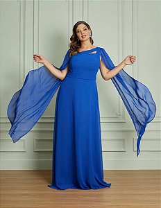 Vestido Anuska azul royal + Clutch brinde