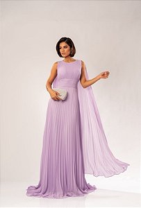 Vestido Juliete lilás + Clutch Brinde
