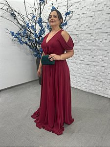 Vestido Bel marsala + Clutch Brinde