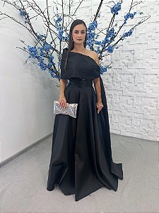 Vestido Magnifique 2 em 1 preto + Clutch Brinde