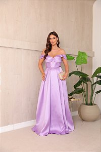 Vestido Margoth lilas+ Clutch Brinde