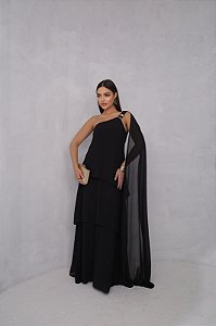 Vestido Blair preto + Clutch Brinde