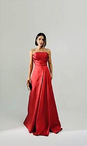 Vestido Sydney Vermelho + Clutch Brinde