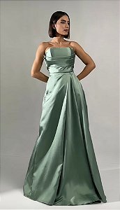 Vestido Sydney verde menta + Clutch Brinde