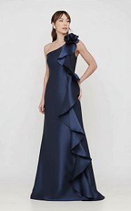 Vestido Giana azul marinho + clutch brinde