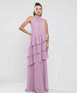 Vestido Jordana lilas + Clutch Brinde