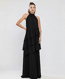 Vestido Jordana preto + Clutch Brinde