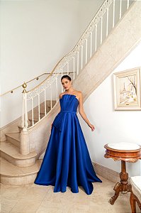 Vestido Luma azul royal + Clutch Brinde