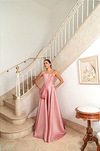 Vestido Luma rose + Clutch Brinde