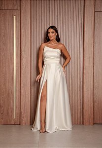 Vestido Penélope Branco + Clutch Brinde