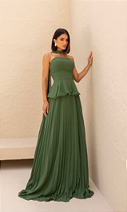 Vestido Layla verde oliva