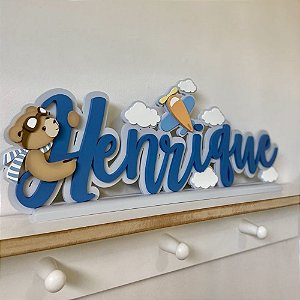 Placa de Nome Coleção Aviador - Até 06 Letras