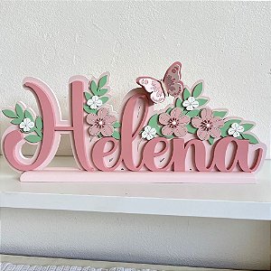 Placa de Nome Coleção Jardim - Acima de 06 Letras