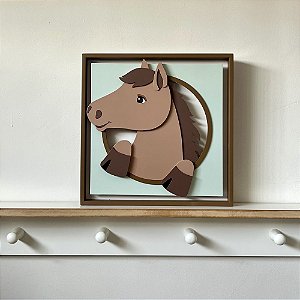 Quadro Charme Cavalo de Lado