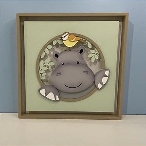 Quadro Charme Hipopótamo