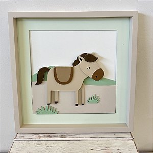 Quadro Decorativo Fazendinha Cavalinho
