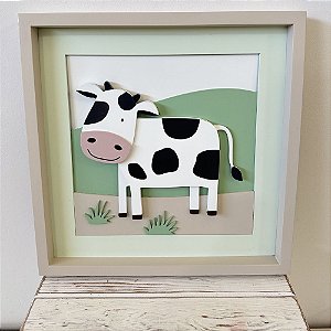 Quadro Decorativo Fazendinha Vaquinha