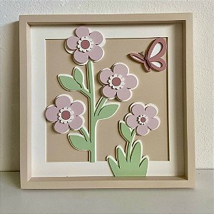 Quadro Decorativo Jardim Flores